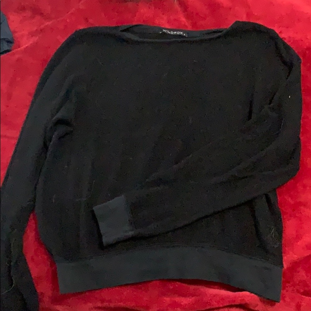 Wild fox Plain Black Sweater